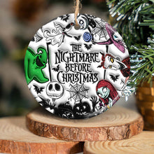 Load image into Gallery viewer, Personalized Nightmare Before Christmas Ceramic Ornament for Holiday Decor
