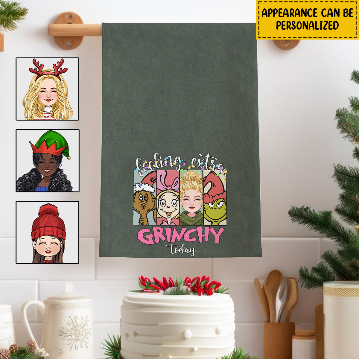 Personalized Grinch Christmas Towel Custom Design Gift Idea