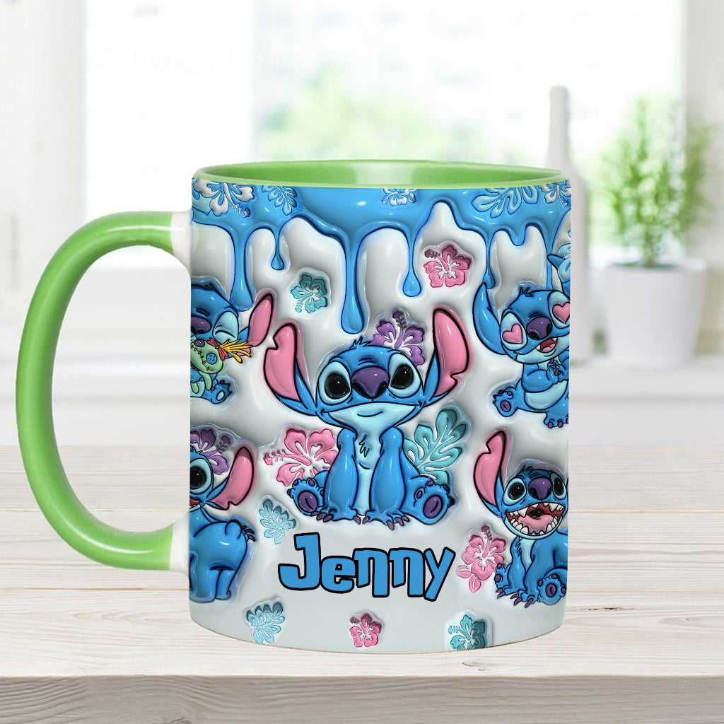 Personalized Ohana Accent Mug with Custom Name Gift for Family
