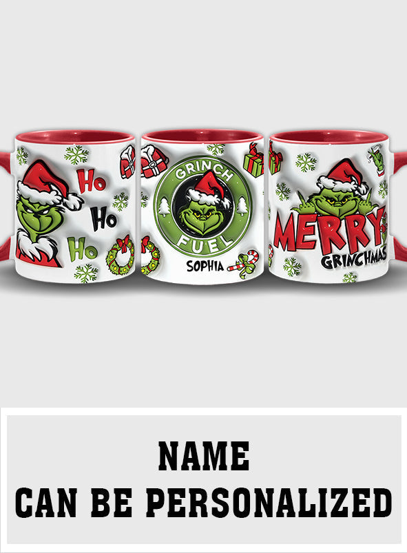 Personalized Grinch Accent Mug Custom Name Holiday Gift