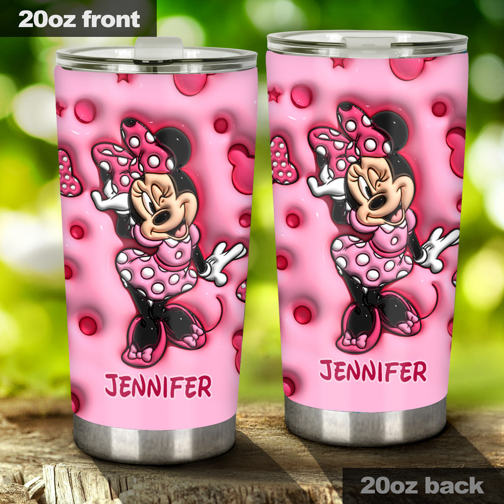 Personalized Cute Mouse Tumbler Custom Name Gift for Her