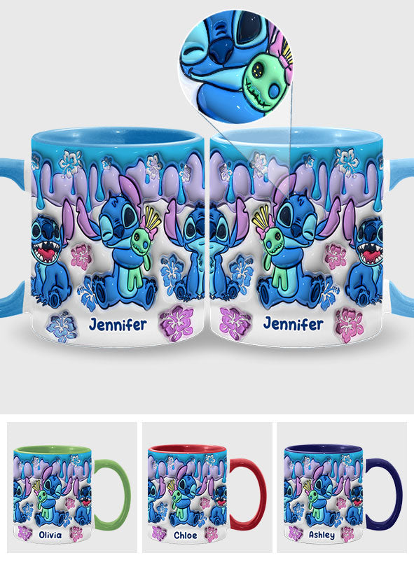 Personalized Ohana Accent Mug Custom Name Gift for Mom/Dad