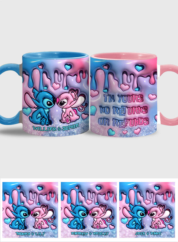 Personalized Ohana Accent Mug Custom Names Gift for Couple