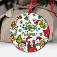 Load image into Gallery viewer, Personalized Grinch Christmas Ornament Custom Name Gift

