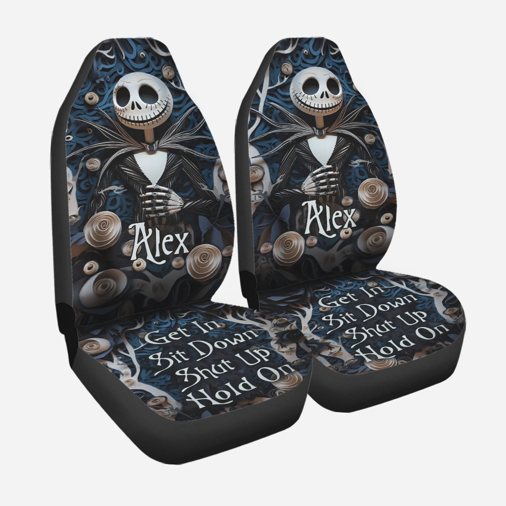 Personalized Nightmare Seat Covers Custom Name Gift for Halloween