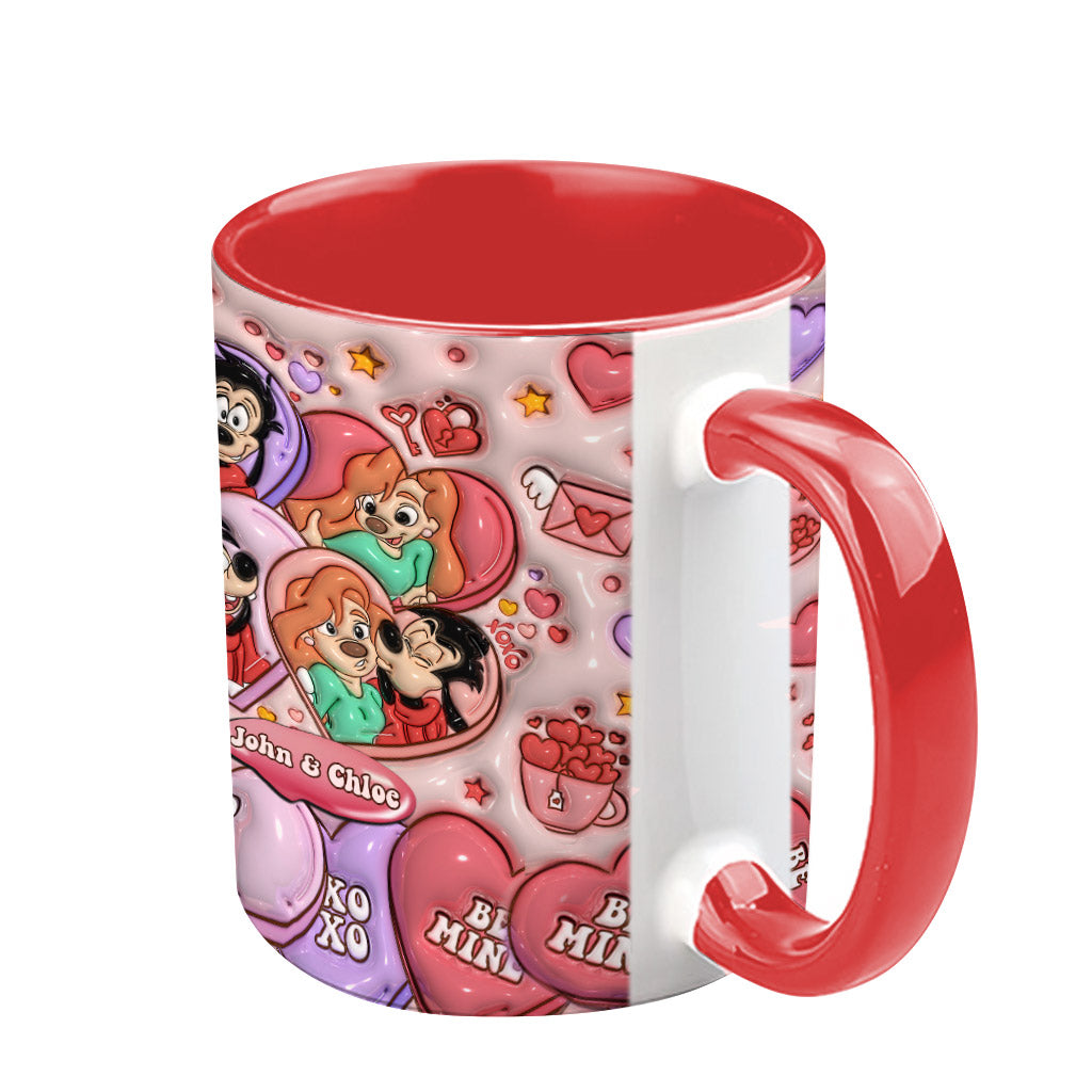 Personalized Valentine’s Day Accent Mug Custom Name Gift for Couple