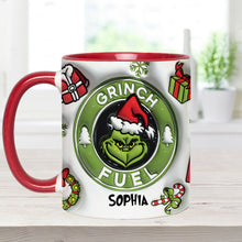 Load image into Gallery viewer, Personalized Grinch Accent Mug Custom Name Holiday Gift

