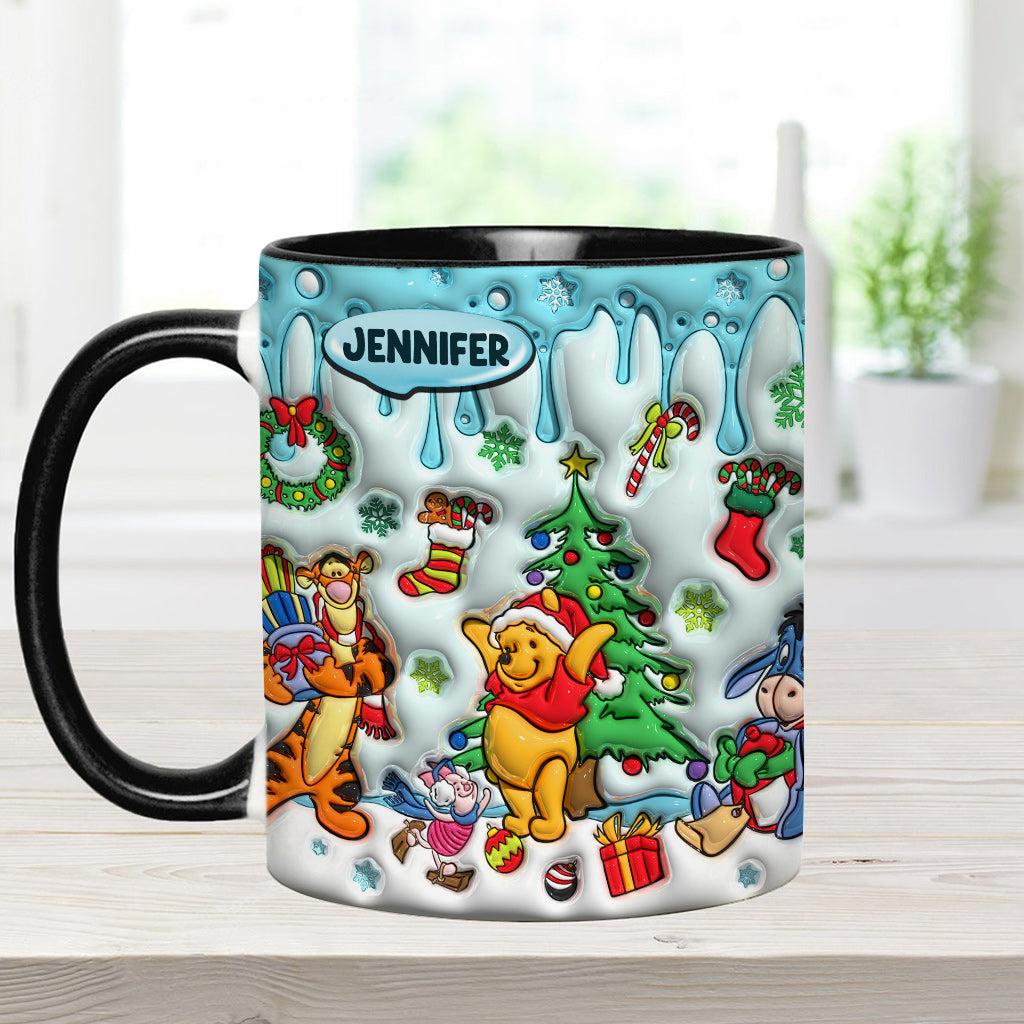 Personalized Christmas Accent Mug with Name for Mom or Dad