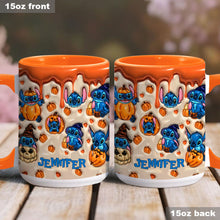 Load image into Gallery viewer, Personalized Halloween Accent Mug with Ohana Design for Kids

