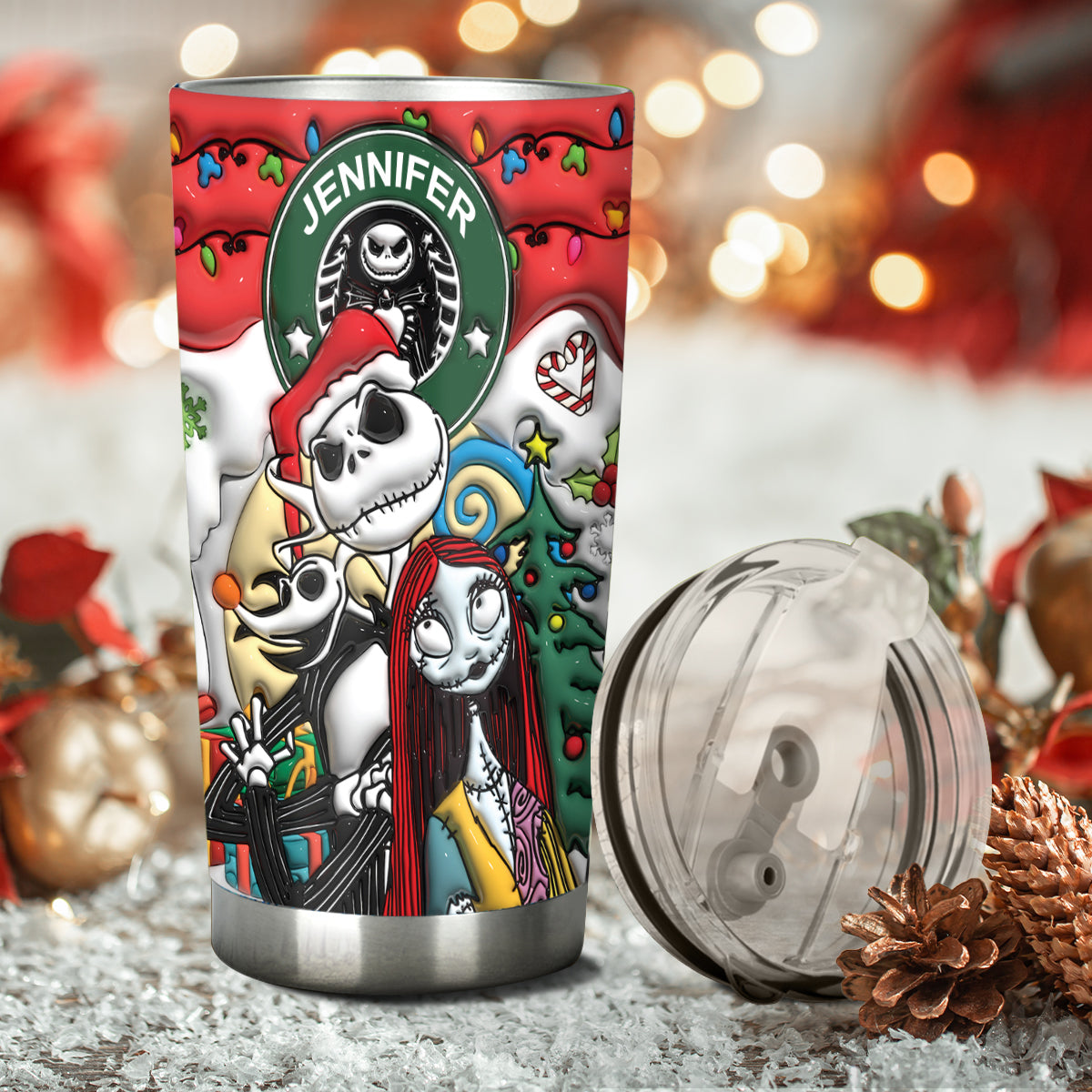 Personalized Nightmare Tumbler Custom Name Halloween Gift