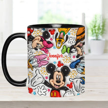 Load image into Gallery viewer, Personalized Mickey Mouse Accent Mug Custom Name Holiday Gift
