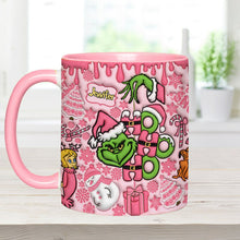 Load image into Gallery viewer, Personalized Grinch Christmas Accent Mug with Custom Name for Holiday Gifts
