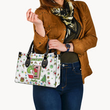 Load image into Gallery viewer, Personalized Grinch Mode Christmas Leather Handbag Gift for Her
