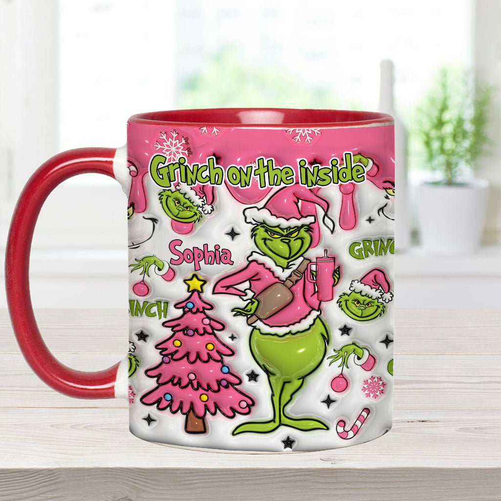 Personalized Grinch Accent Mug Custom Name Holiday Gift