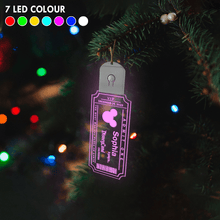 Load image into Gallery viewer, Personalized LED Acrylic Christmas Ornament with Mouse Design
