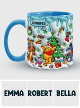 Load image into Gallery viewer, Personalized Christmas Accent Mug with Name for Mom or Dad
