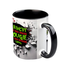 Load image into Gallery viewer, Personalized Christmas Accent Mug with Grinch Design for Holiday Gifts
