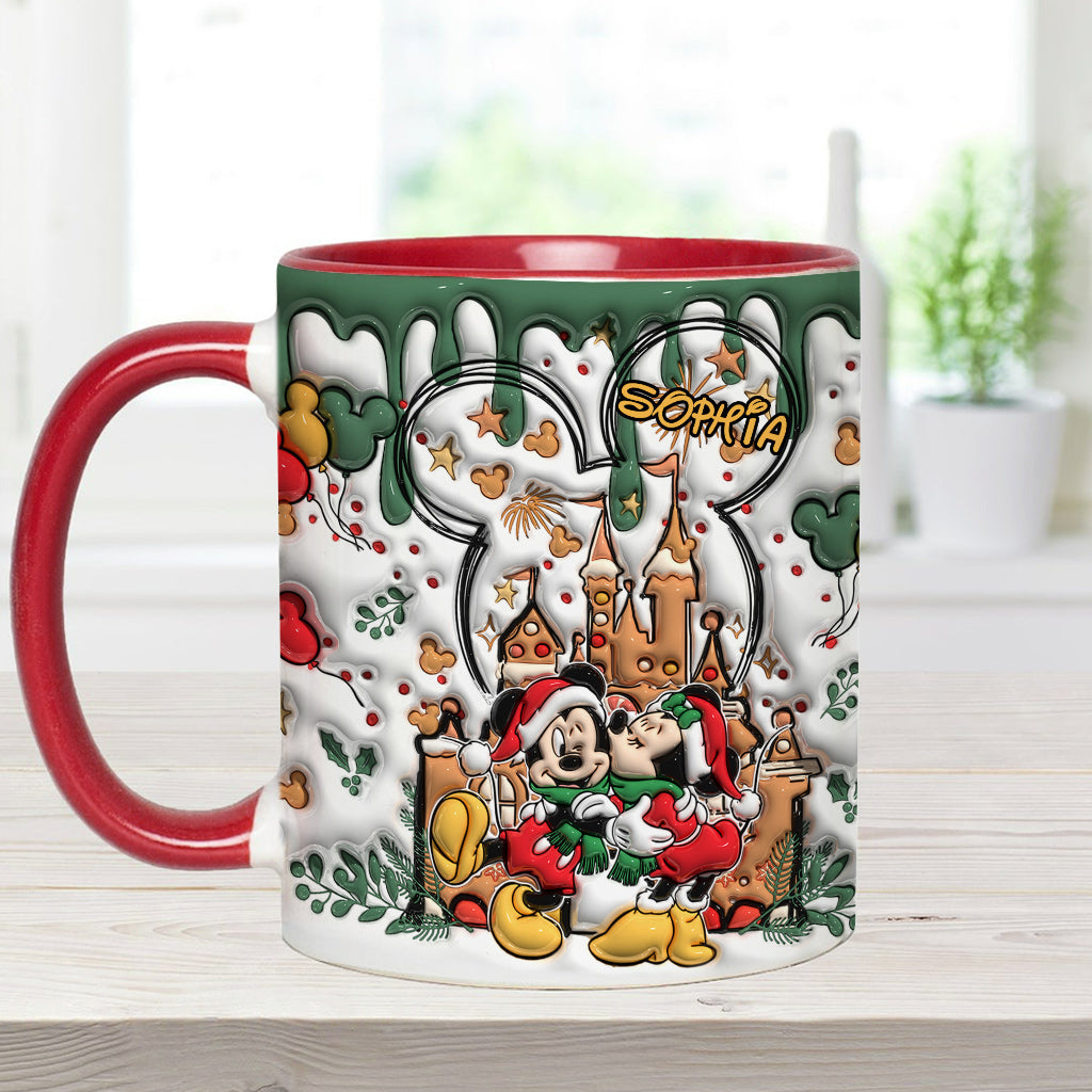 Personalized Christmas Mouse Accent Mug Custom Name Gift