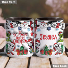 Load image into Gallery viewer, Personalized Nightmare Before Christmas Accent Mug Gift for Halloween &amp; Christmas
