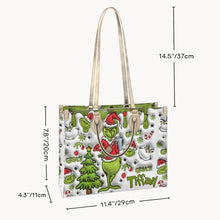 Load image into Gallery viewer, Personalized Merry Grinchmas Leather Handbag Gift for Women
