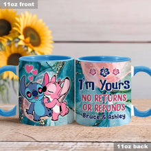 Load image into Gallery viewer, Personalized Ohana Accent Mug Custom Name Gift for Couples
