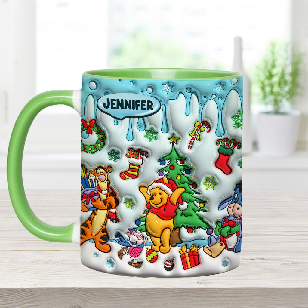 Personalized Christmas Accent Mug with Name for Mom or Dad