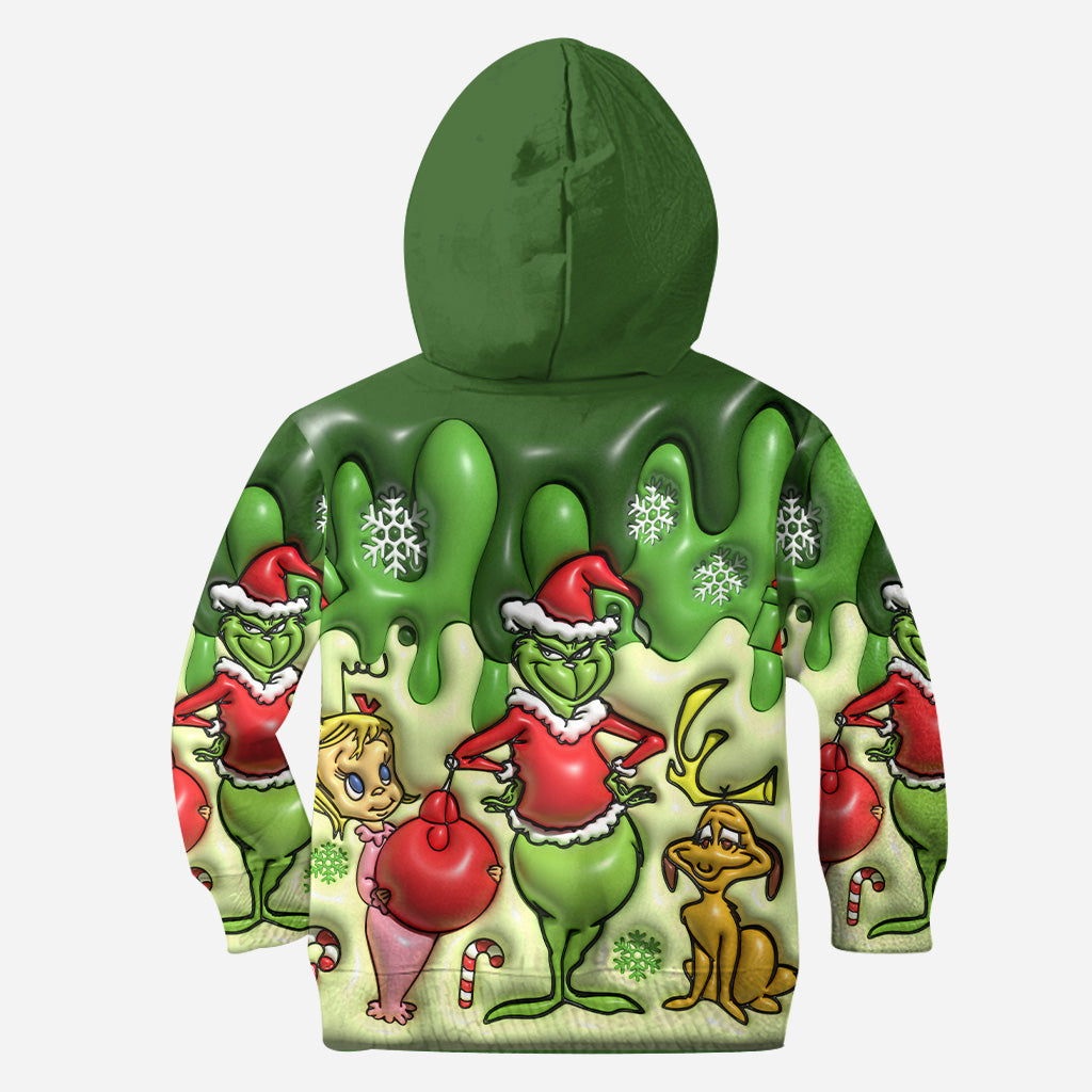 Personalized Grinch Hoodie & Leggings Set Custom Name Gift for Christmas