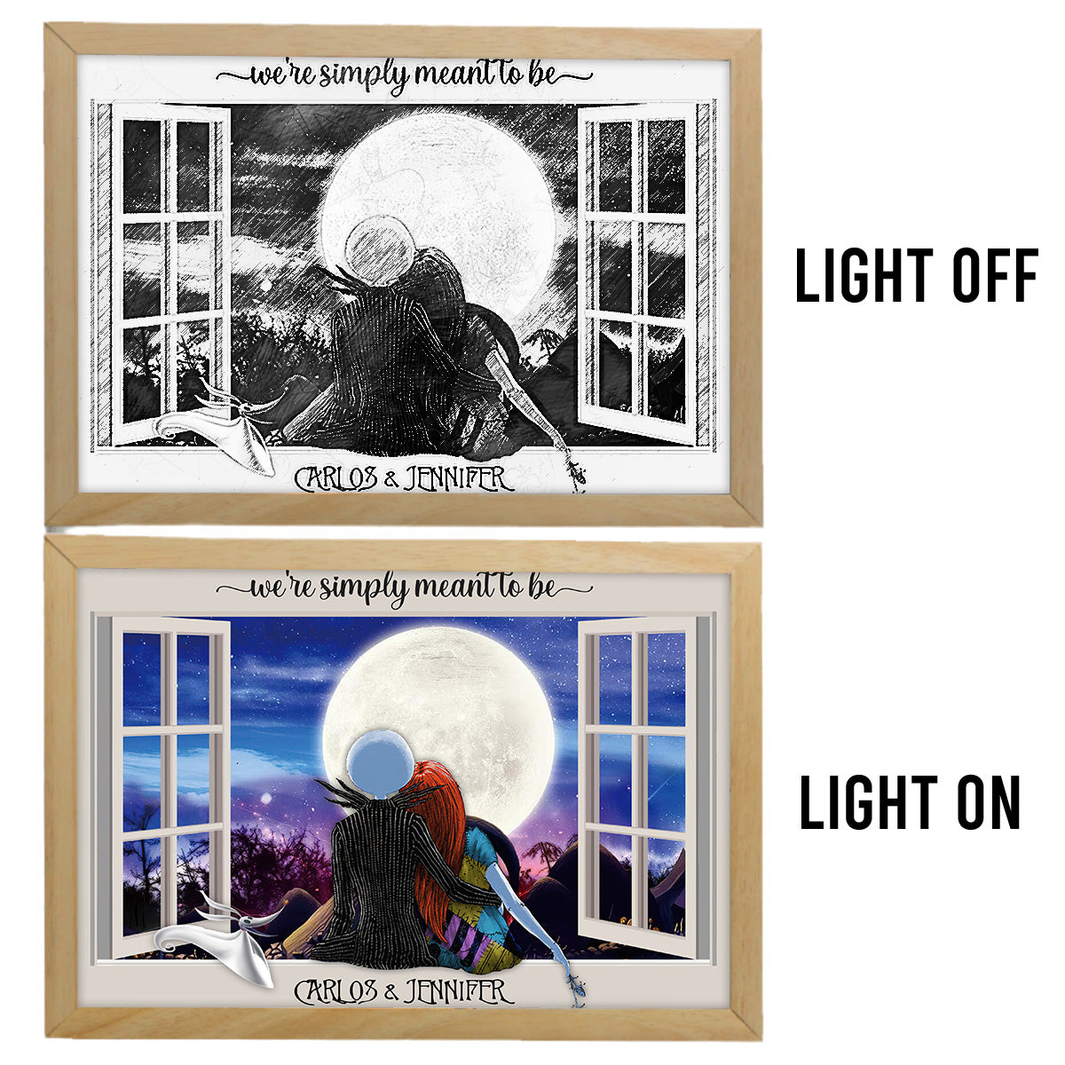 Personalized Light Photo Frame Custom Couple Gift for Anniversary