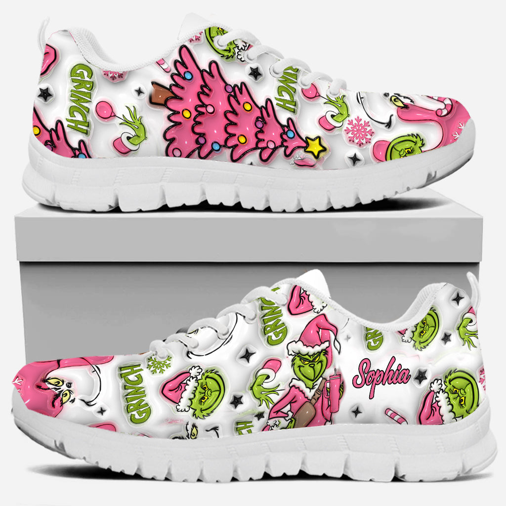 Personalized Grinch Sneakers Custom Name Gift for Christmas