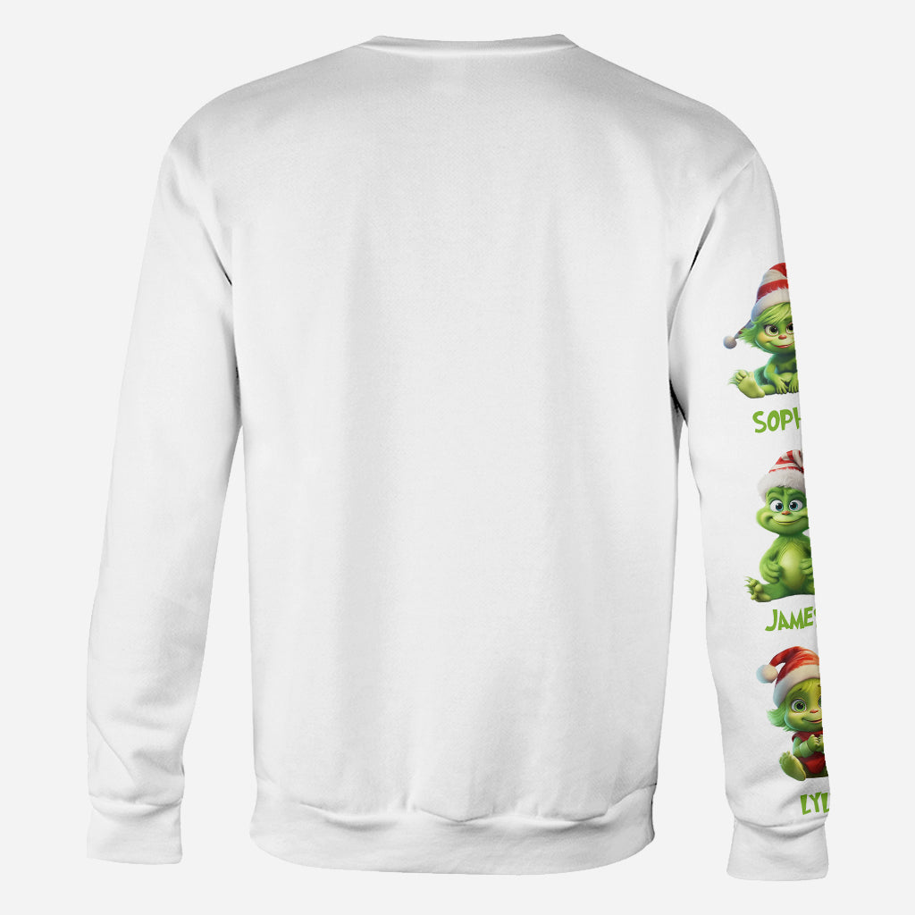 Personalized Grinch Mama All Over Shirt for Christmas Gift