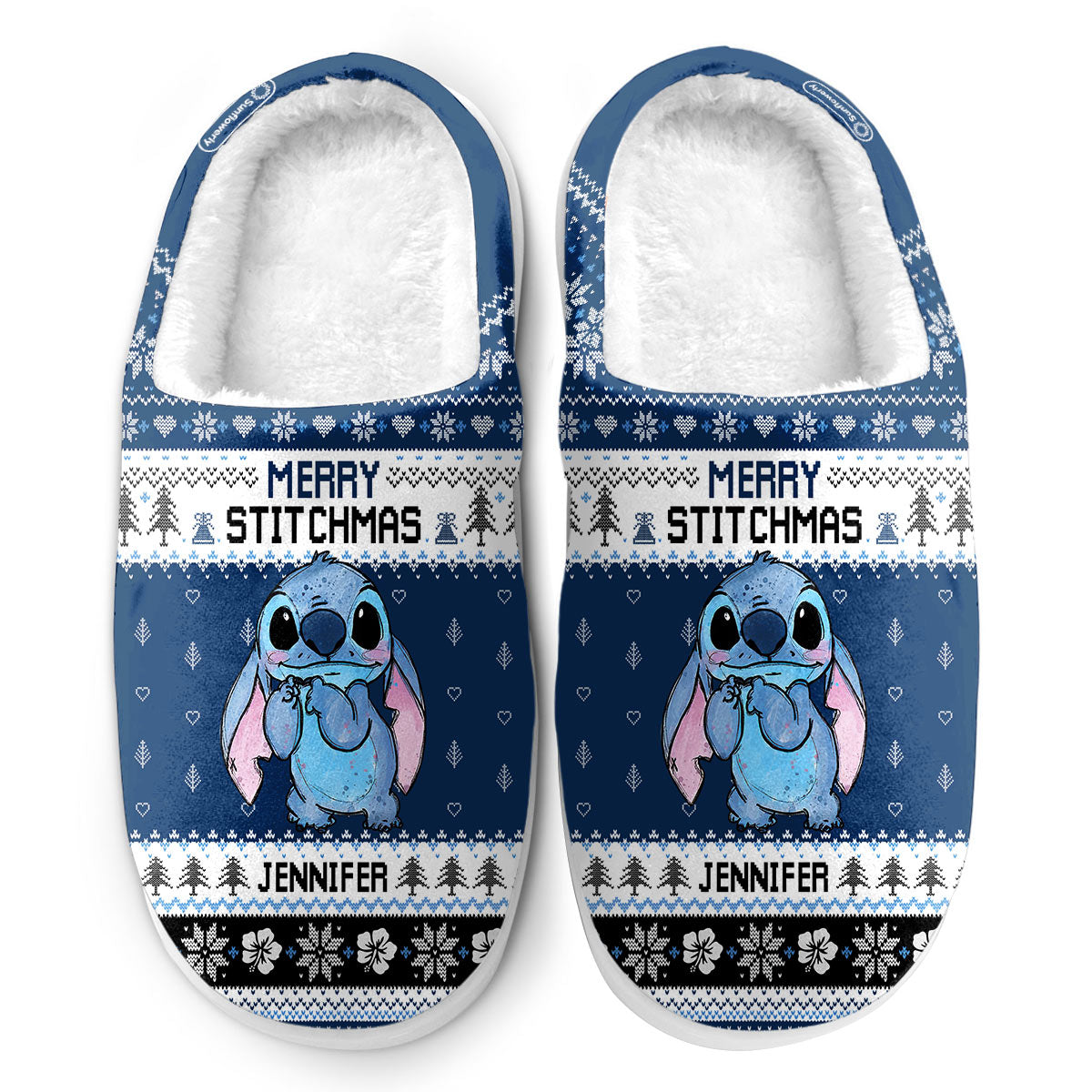 Personalized Ohana Slippers with Custom Name for Christmas Gift