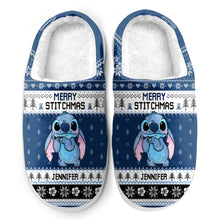 Load image into Gallery viewer, Personalized Ohana Slippers with Custom Name for Christmas Gift
