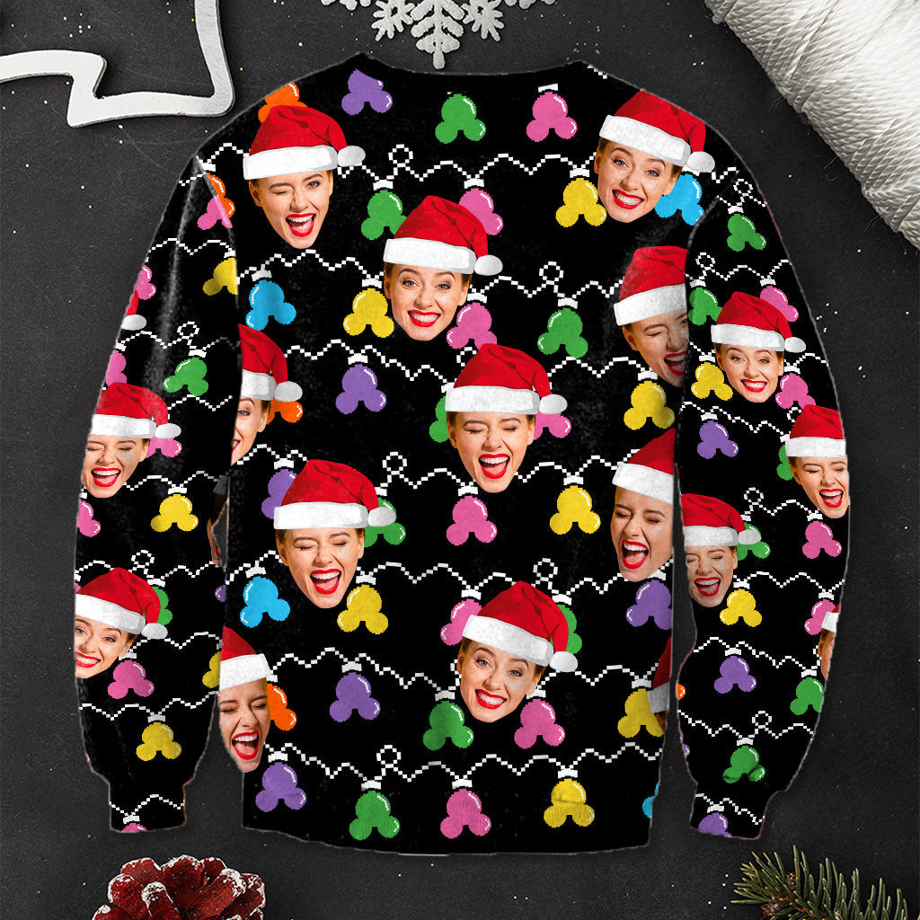 Personalized Merry Christmas Mouse Ear Ugly Sweater Gift
