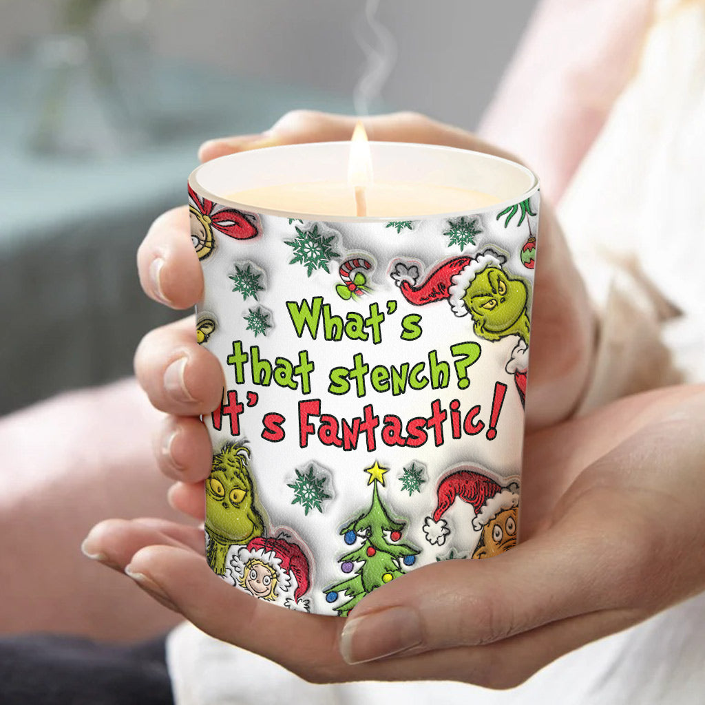Personalized Christmas Candle with Wooden Lid Custom Name Gift