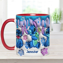 Load image into Gallery viewer, Personalized Ohana Accent Mug Custom Name Gift for Mom/Dad

