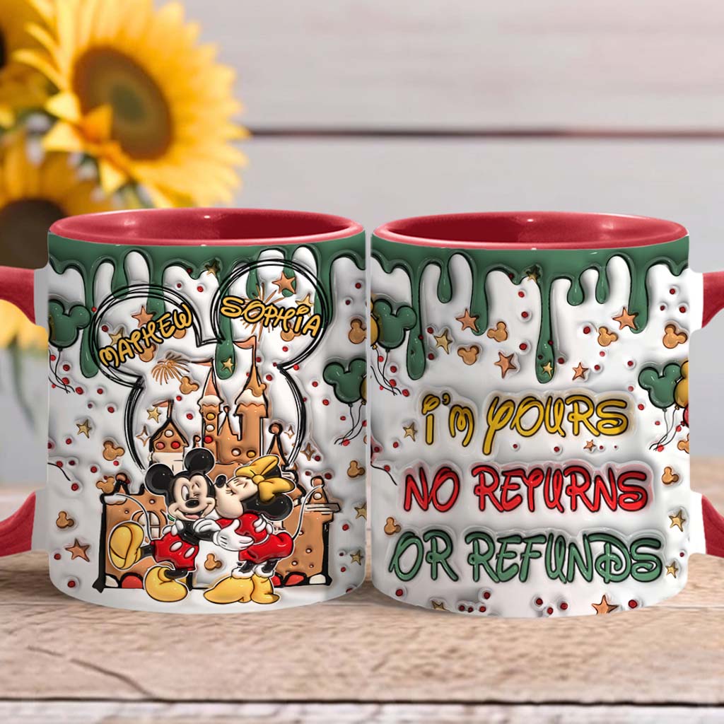 Personalized Accent Mug with Two-Tone Design for Couples