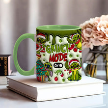 Load image into Gallery viewer, Personalized Grinch Mode Accent Mug Custom Name Gift for Christmas
