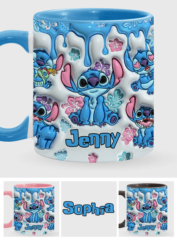Personalized Ohana Accent Mug with Custom Name Gift for Family