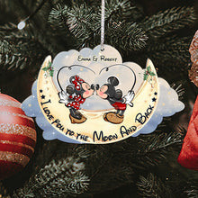 Load image into Gallery viewer, Personalized 'I Love You To The Moon And Back' Ornament Gift for Couples

