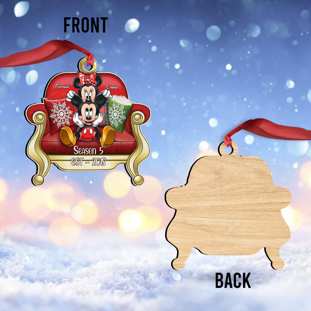 Personalized One-sided Mouse Ornament Custom Family Gift for Christmas
