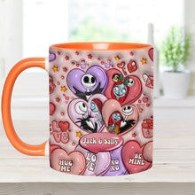 Load image into Gallery viewer, Personalized Nightmare Before Christmas Mug Custom Name Gift for Couples
