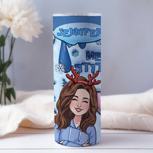 Load image into Gallery viewer, Personalized Merry Stitchmas Skinny Tumbler Custom Gift for Christmas
