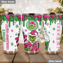 Load image into Gallery viewer, Personalized Grinchmas Tumbler Custom Name Christmas Gift
