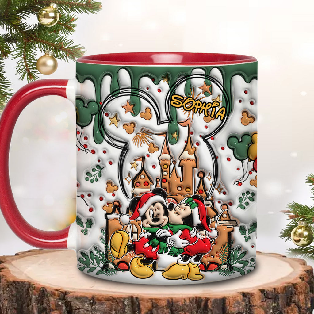 Personalized Christmas Mouse Accent Mug Custom Name Gift