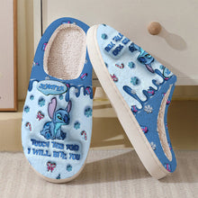 Load image into Gallery viewer, Personalized Ohana Slippers Touch This And I'll Bite You Gift
