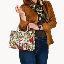 Load image into Gallery viewer, Customized Grinch Pattern Leather Handbag for Women - Unique Gift
