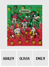 Load image into Gallery viewer, Personalized Christmas Mouse Blanket Custom Name Gift
