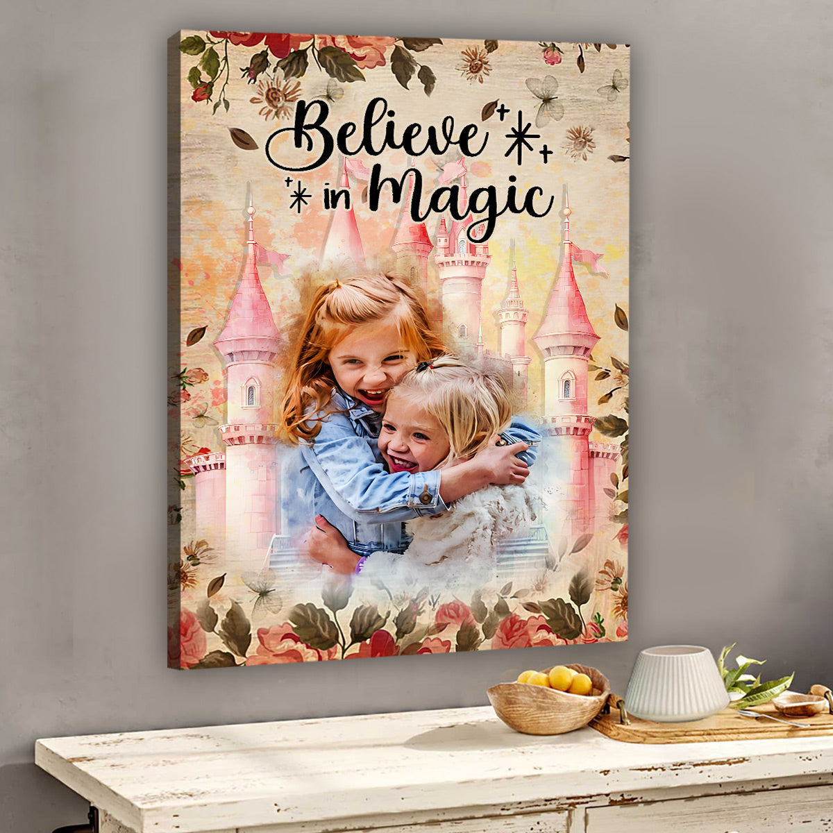 Personalized Believe In Magic Canvas Poster Gift for Kids