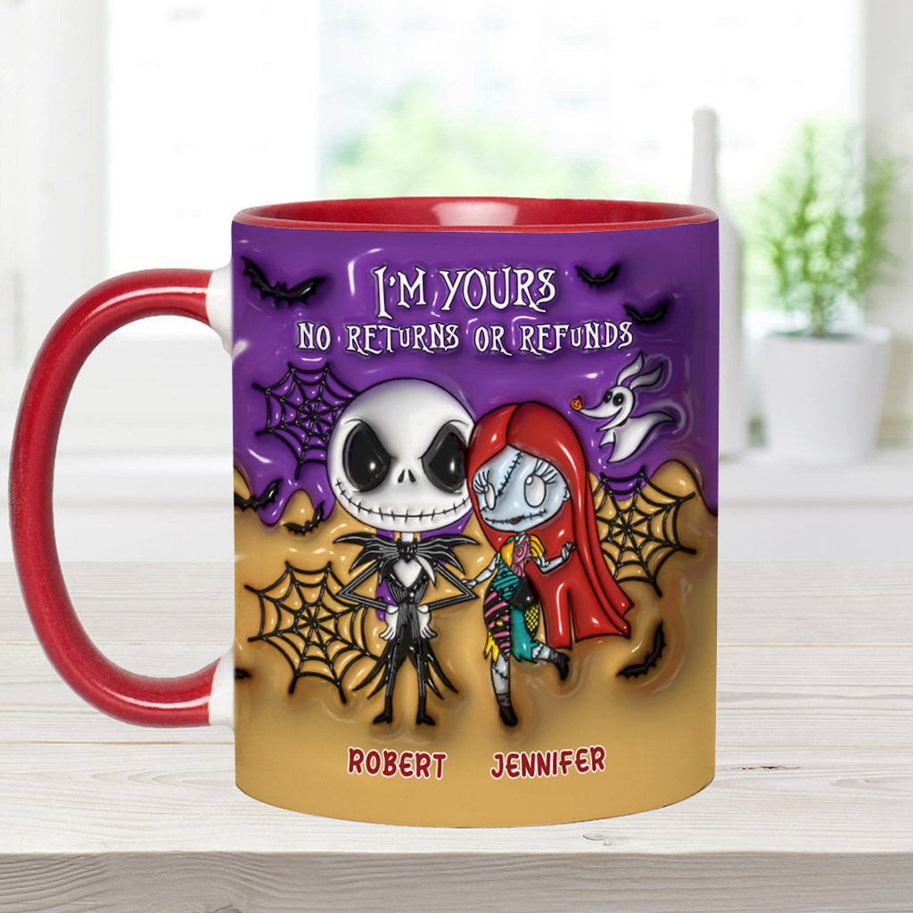 Personalized Nightmare Accent Mug Custom Name Gift for Couples Halloween