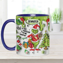 Load image into Gallery viewer, Personalized Grinch Accent Mug Custom Name Christmas Gift
